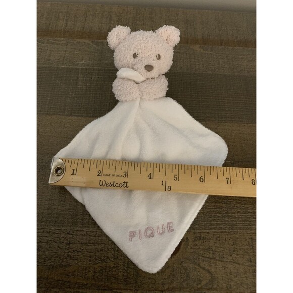 GELATO PIQUE Bear Lovey Beige Cream Hugging Security Plush Blanket Small - Picture 4 of 12